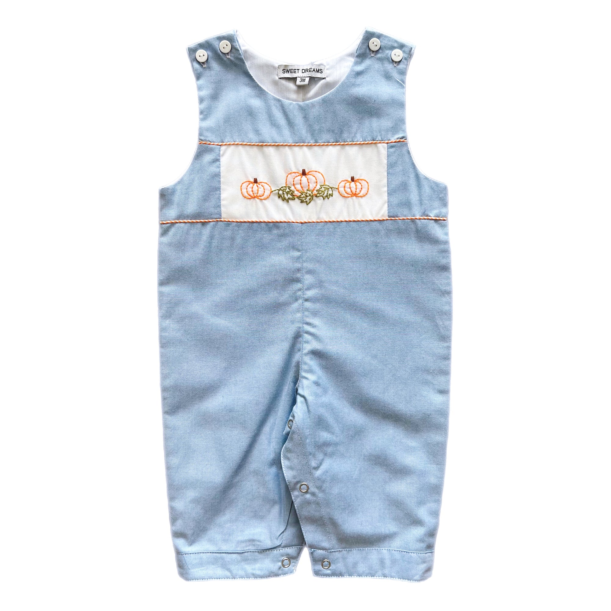 Chambray Pumpkin Embroidered Longall