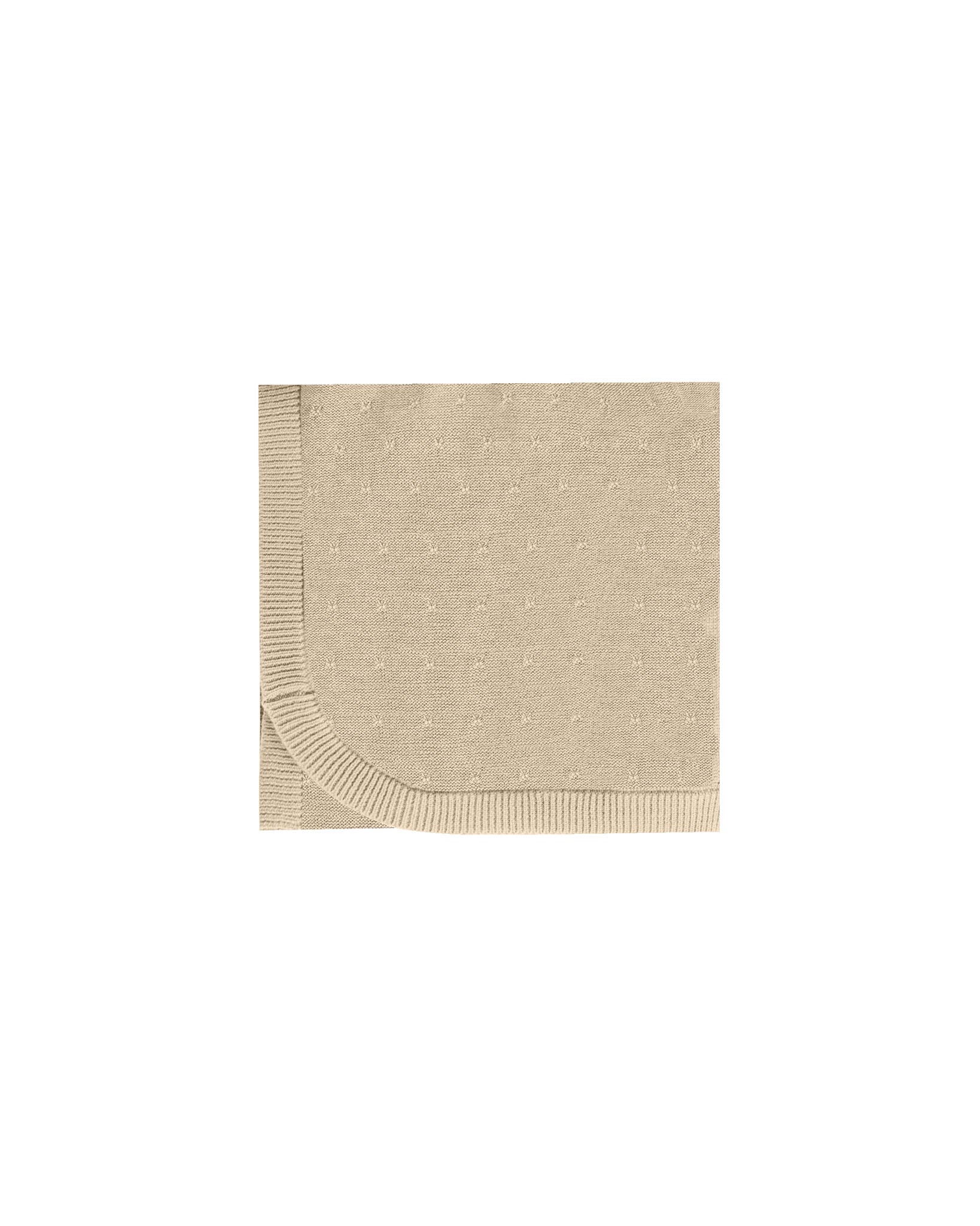Knit Baby Blanket | Sand