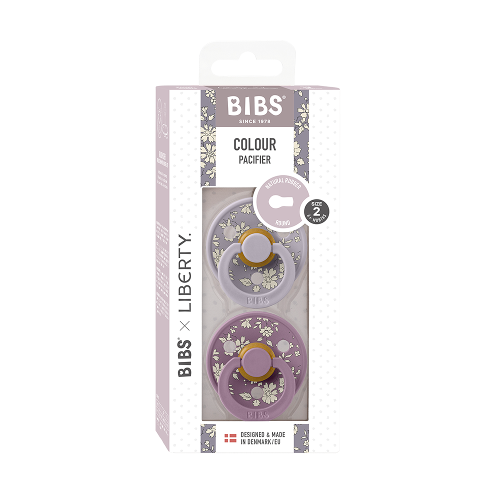 Bibs x Liberty Colour Natural Latex Pacifier 2 pack | Fossil Grey Mix