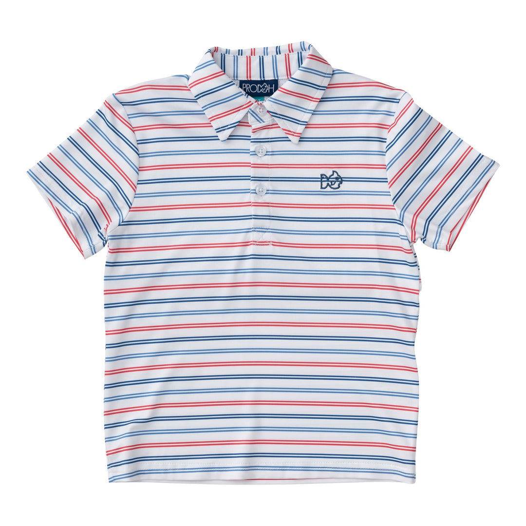 Pro Performance Polo Shirt | USA Stripe