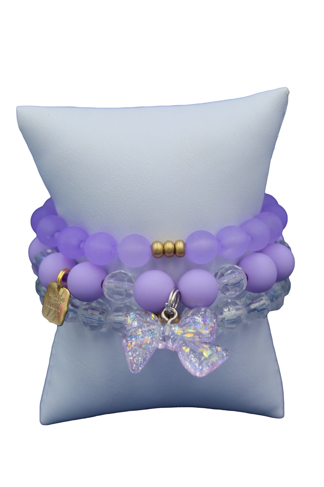 Ribbon and Bows Bracelet Stack | Purple