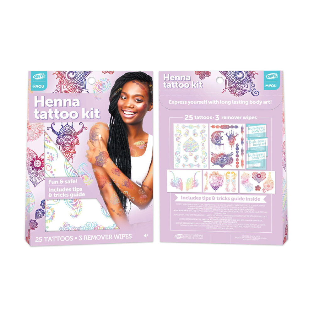 Henna Designs Temporary Tattoos | Box of 25