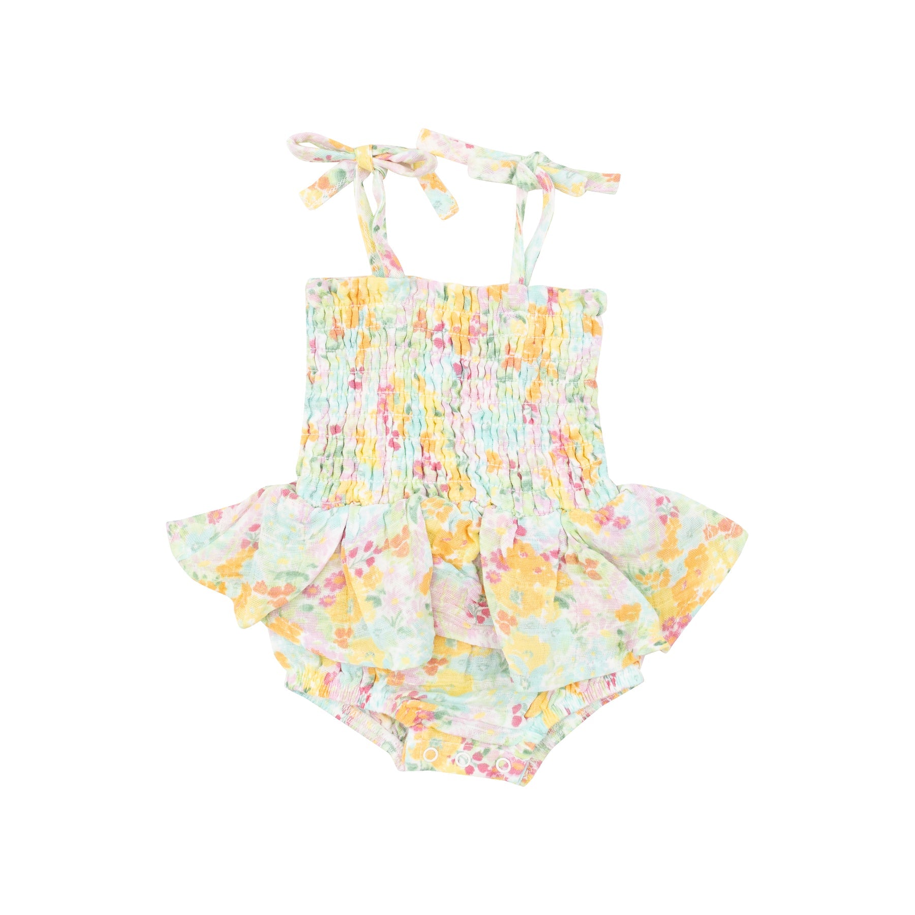 Spring Meadow Muslin Smocked Skirted Bubble