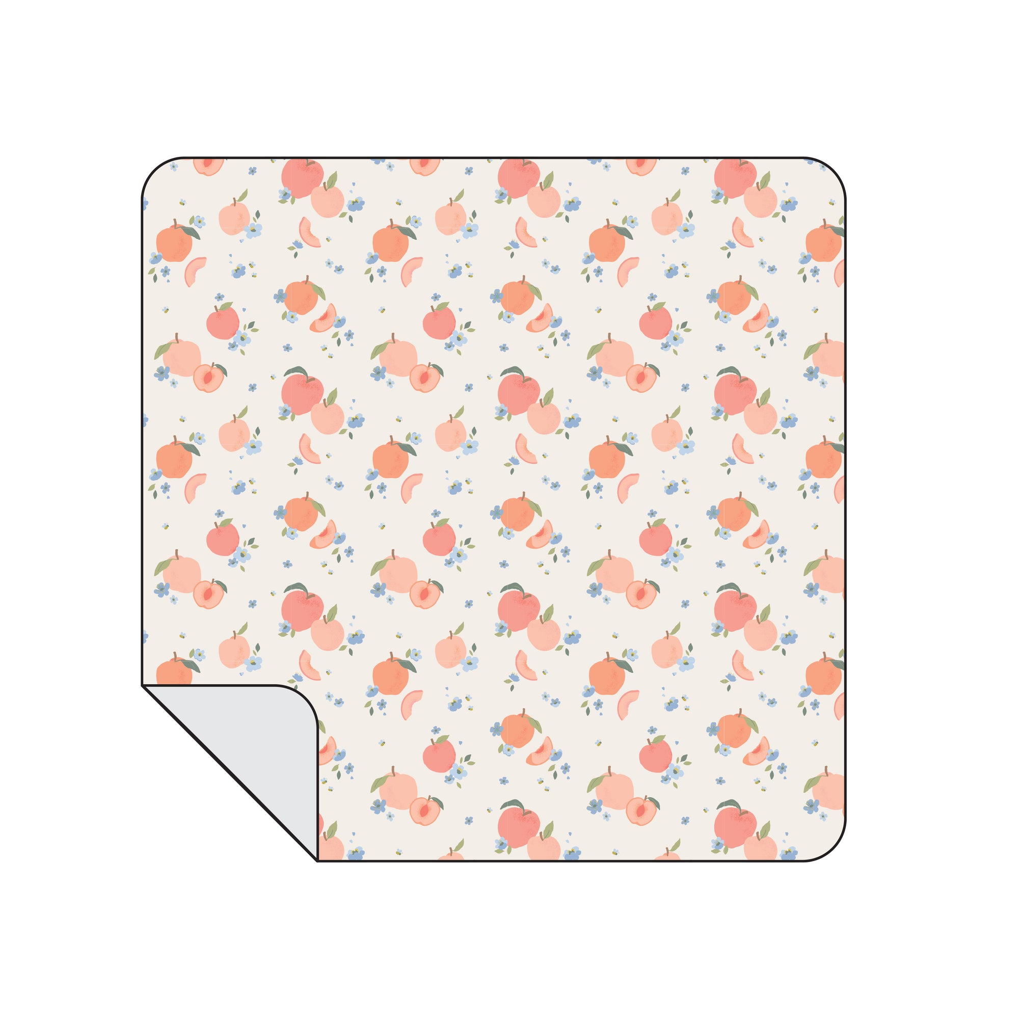 Spring Peaches Bamboo Swaddle Blanket
