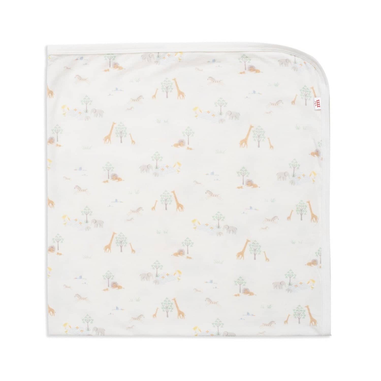 White Serene Safari Modal Baby Blanket