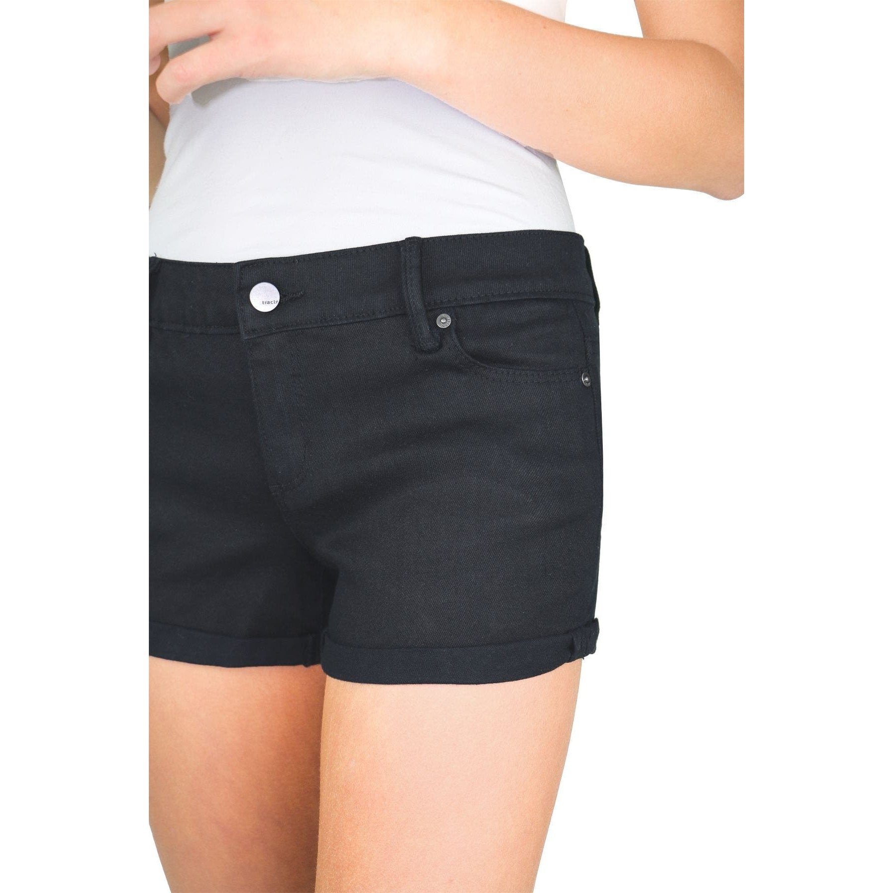 5 Pkt Basic Mini Roll Shorts | Black