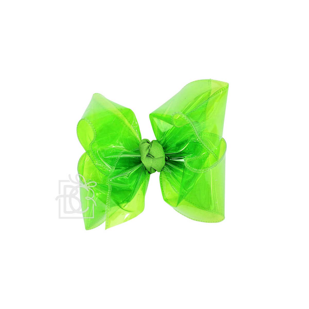 5.5" Waterproof Hair Bow on Clip | Apple Green