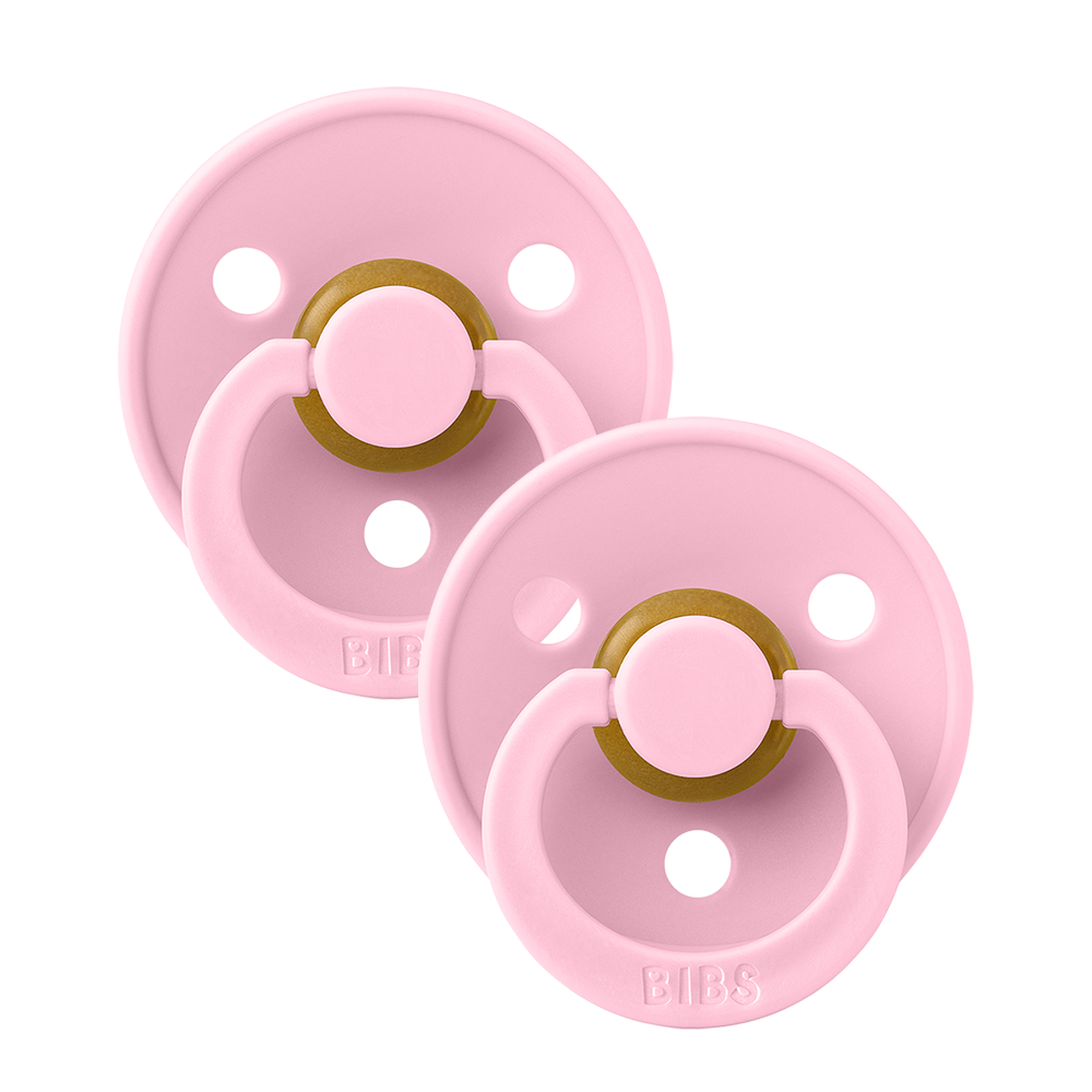 Colour Natural Latex Pacifier 2 pack | Baby Pink / Baby Pink