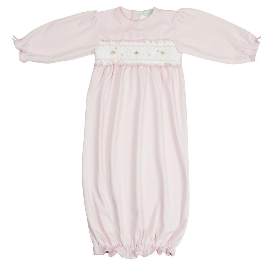 Pink Pima Cotton Smocked Daygown
