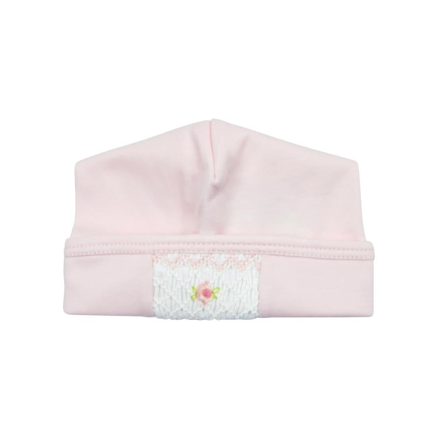 Pink Pima Cotton Smocked Hat