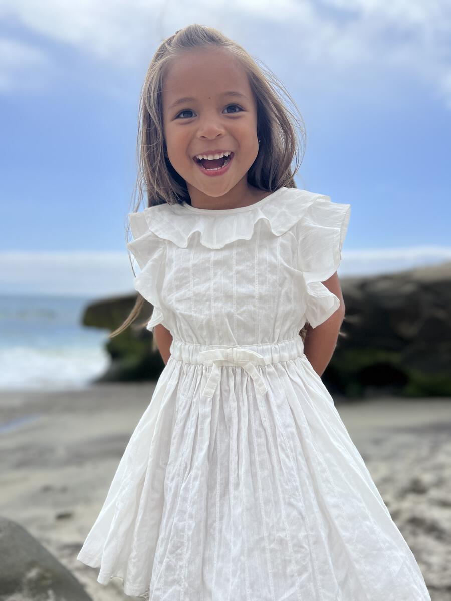 Sandy Dress | Ivory Stripe