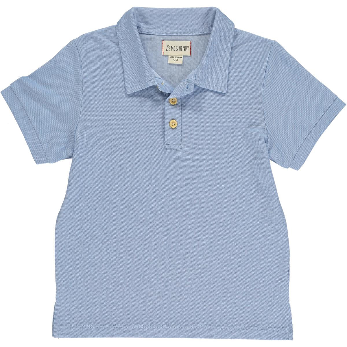 Light Blue Pique Polo Shirt