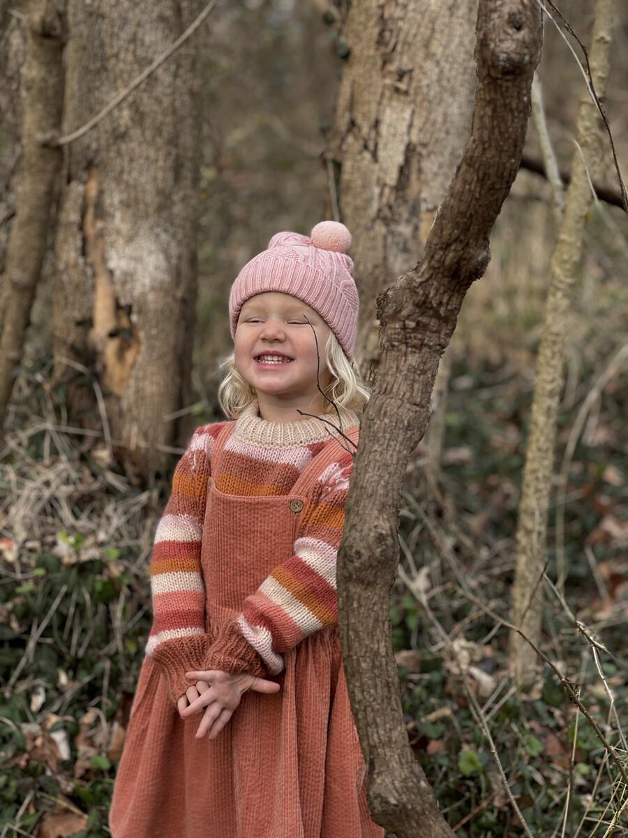 Maddy Knitted Pom Hat | Rose