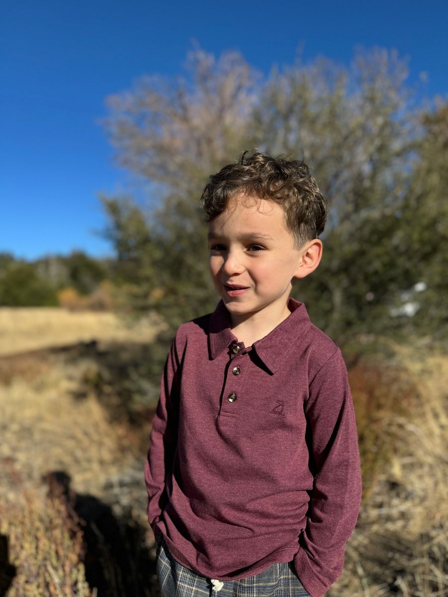 Spencer Long Sleeve Polo Shirt | Burgundy