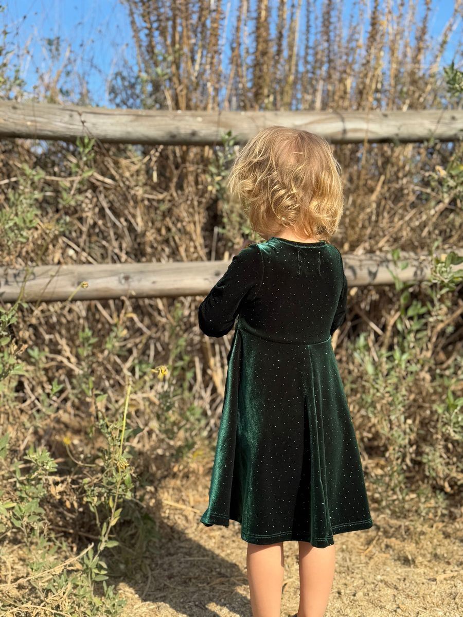 Merilee Dress | Green Sparkle