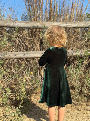 Merilee Dress | Green Sparkle