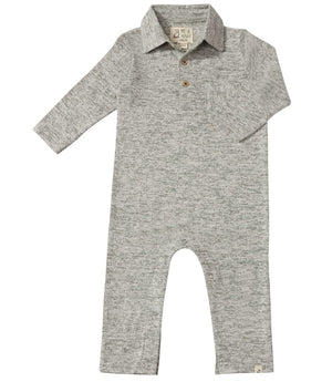 Kingston Polo Romper | Heathered Green