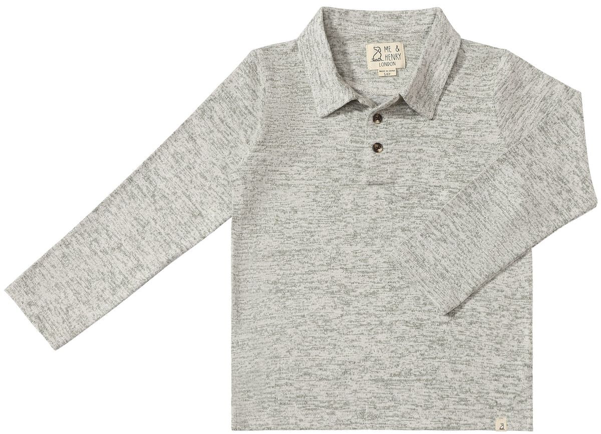 Spencer Long Sleeve Polo Shirt | Heathered Green