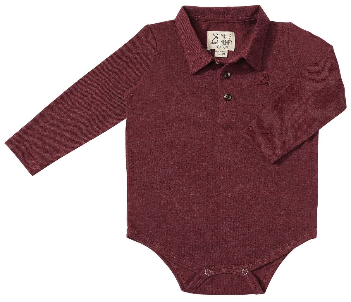 Seymour Polo Onesie | Burgundy