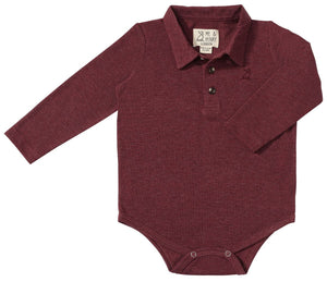 Seymour Polo Onesie | Burgundy