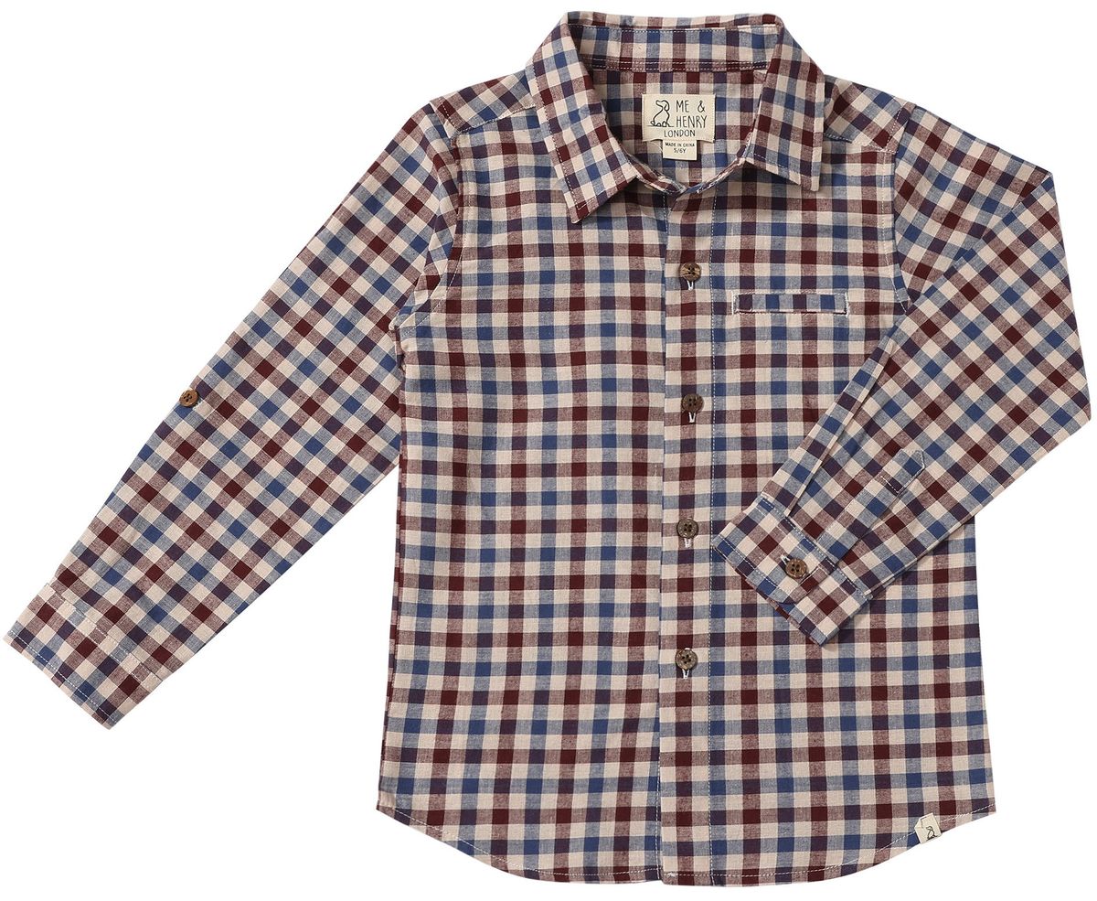 Atwood Woven Long Sleeve Woven Shirt | Burgundy Navy Plaid