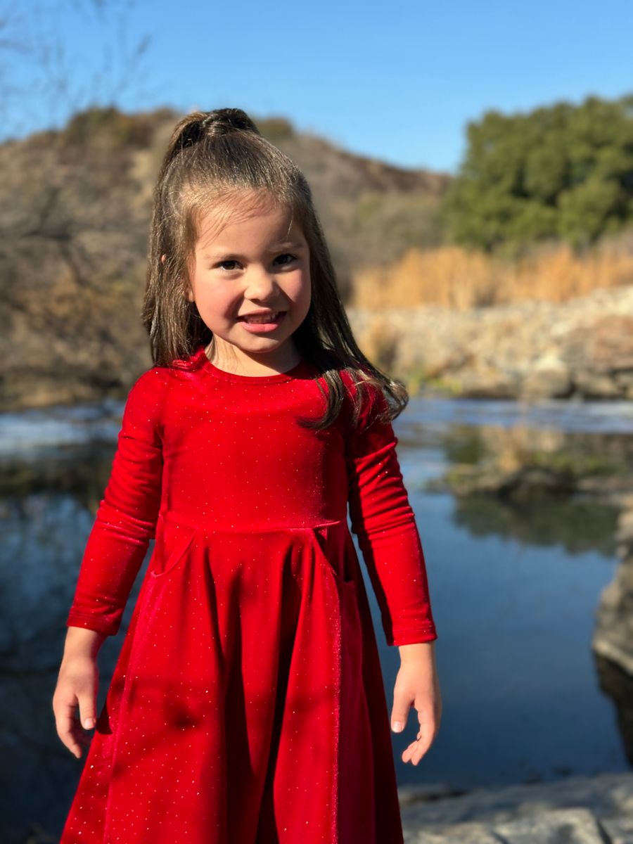 Merilee Dress | Red Sparkle