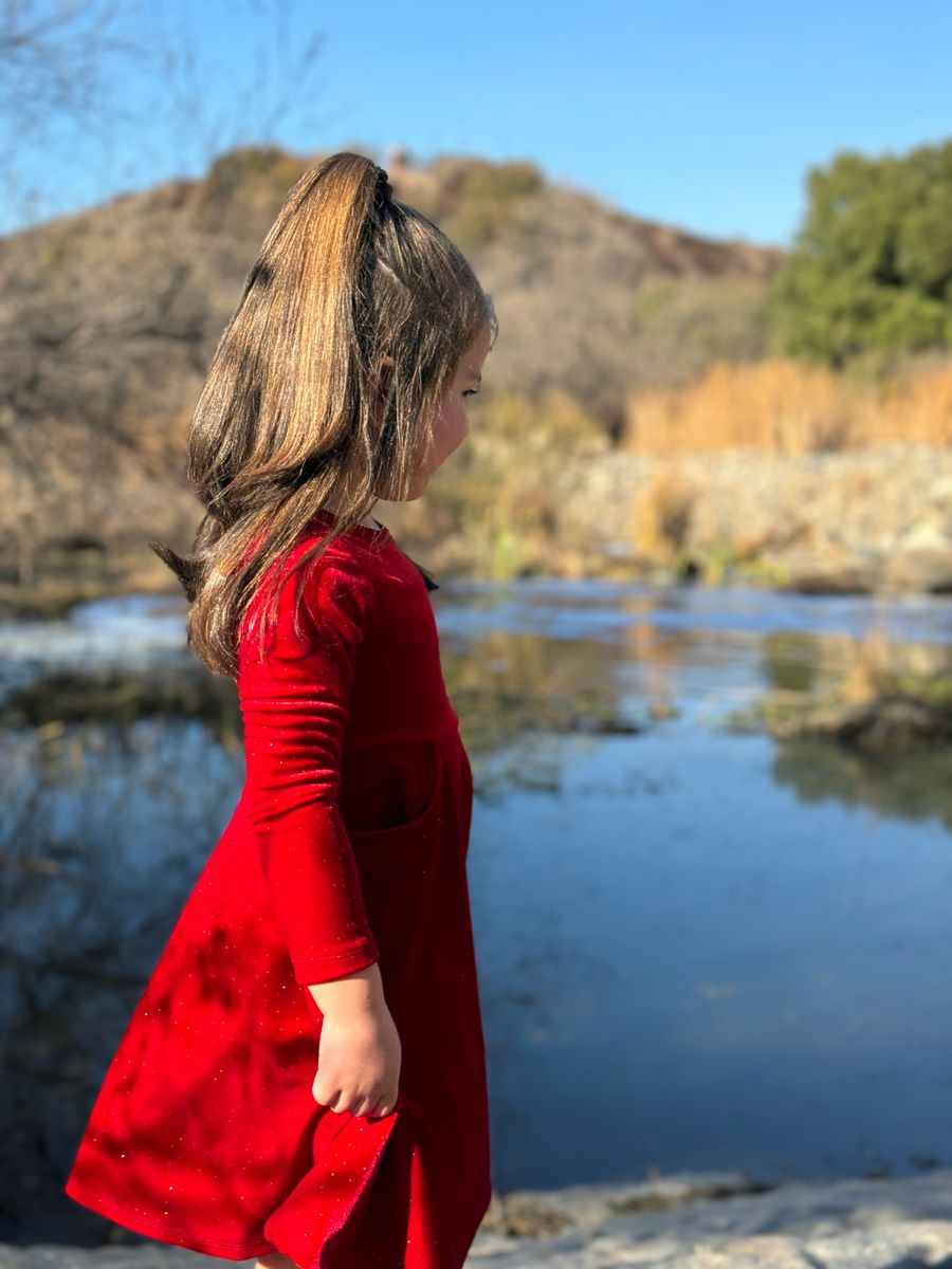 Merilee Dress | Red Sparkle