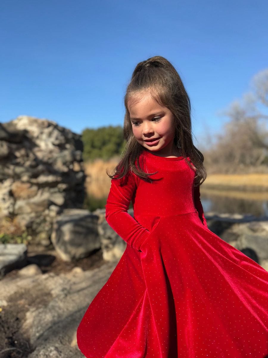 Merilee Dress | Red Sparkle