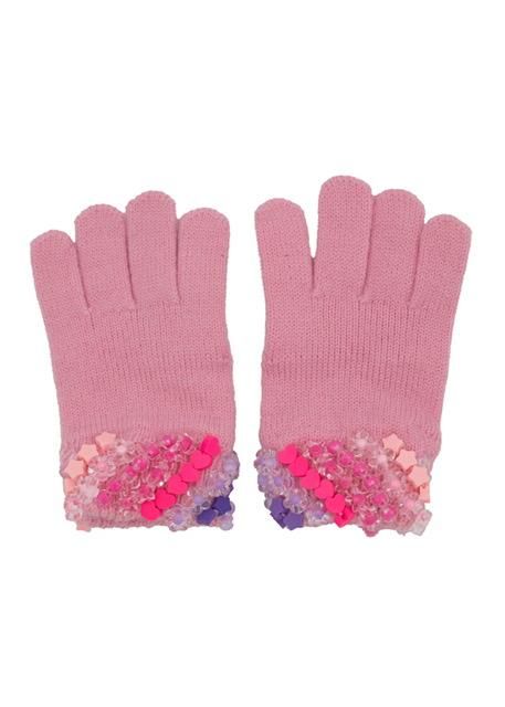 Pink Charm Cuff Gloves