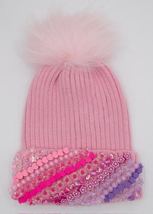 Pink Charm Cuff Gloves