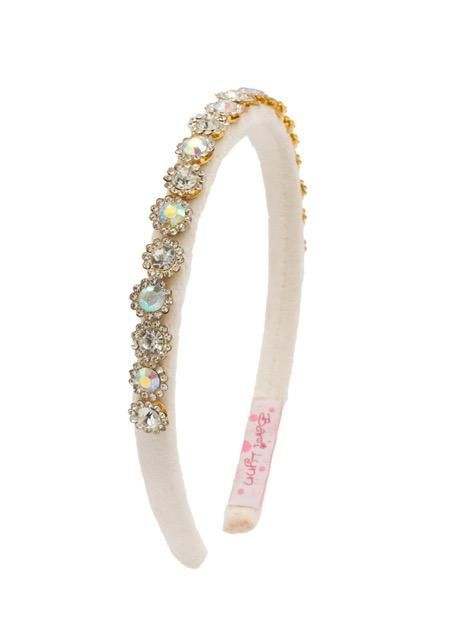 Thin Velvet Round Jeweled Headband | Assorted