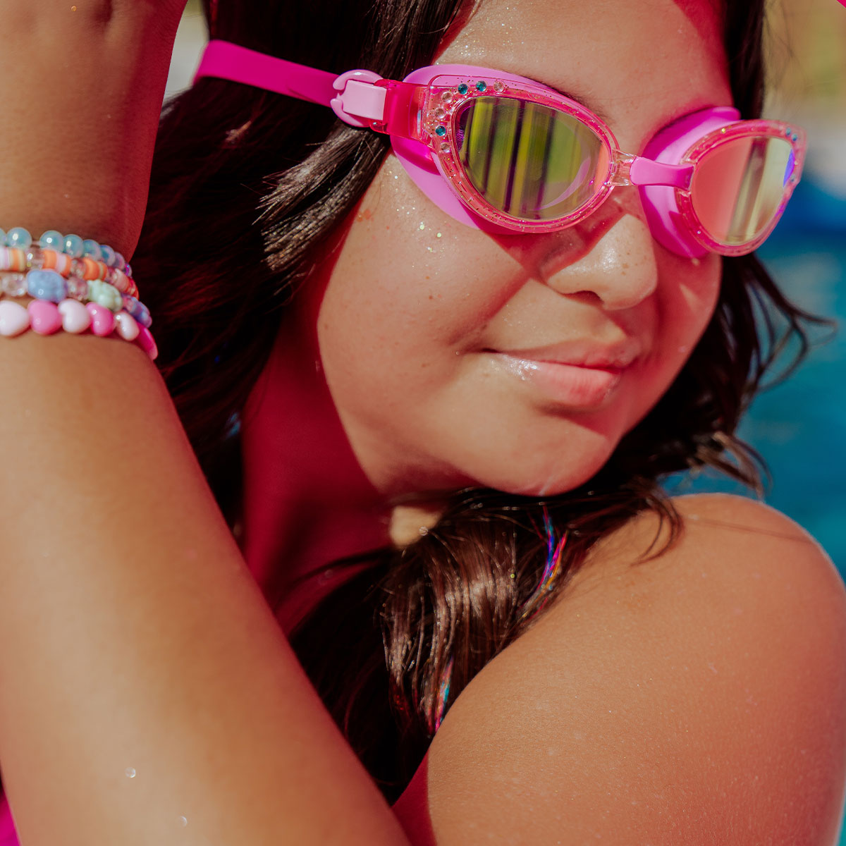 Miss Lux Swim Goggles | Ruby