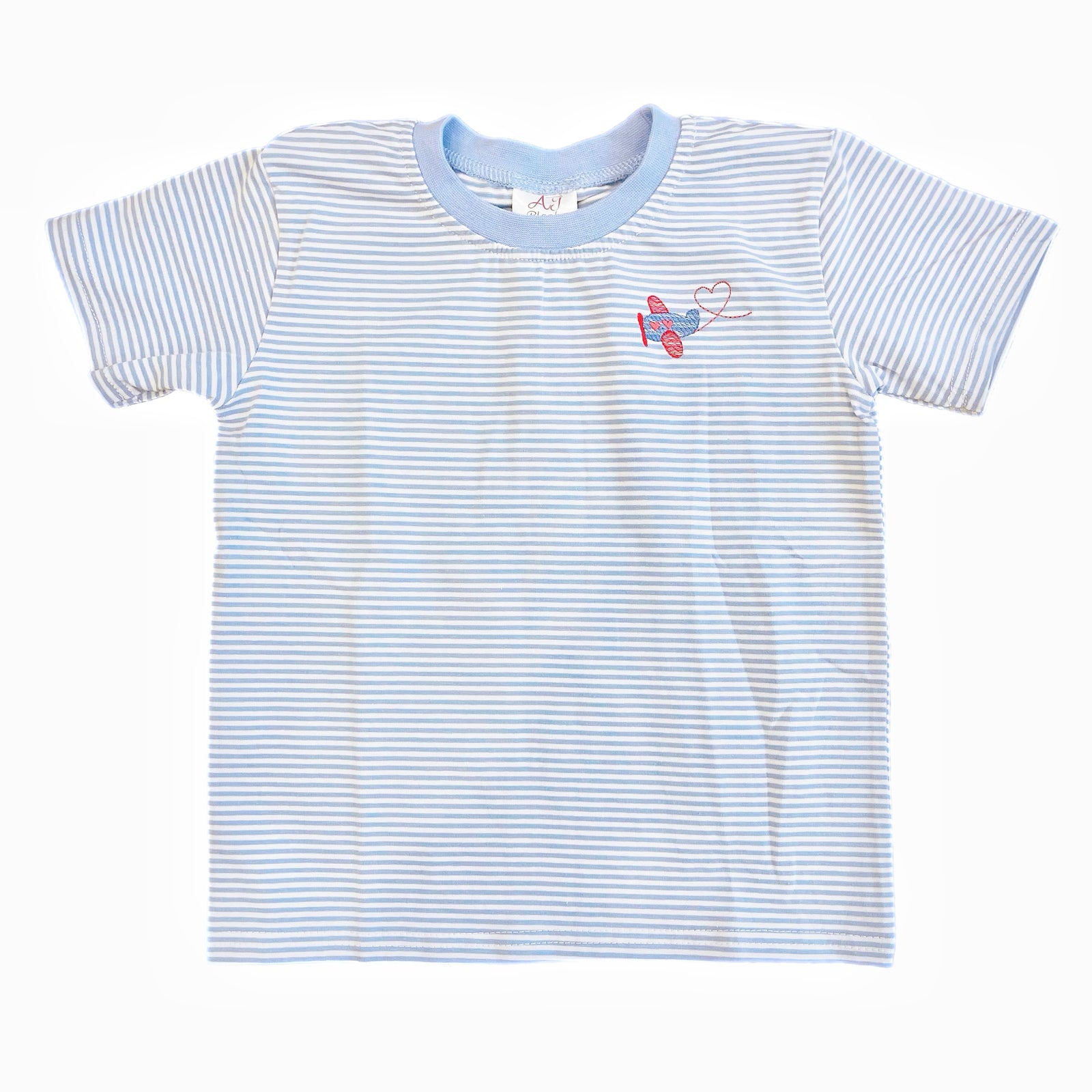Love is in the Air Plane Embroidered Valentines T-Shirt