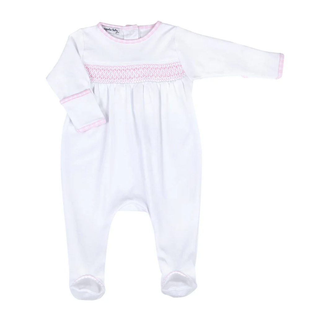 New Beginnings Smocked Footie | Pink