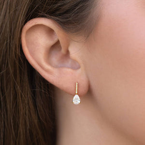 Cape May Pear Studs | 18k Gold Plated