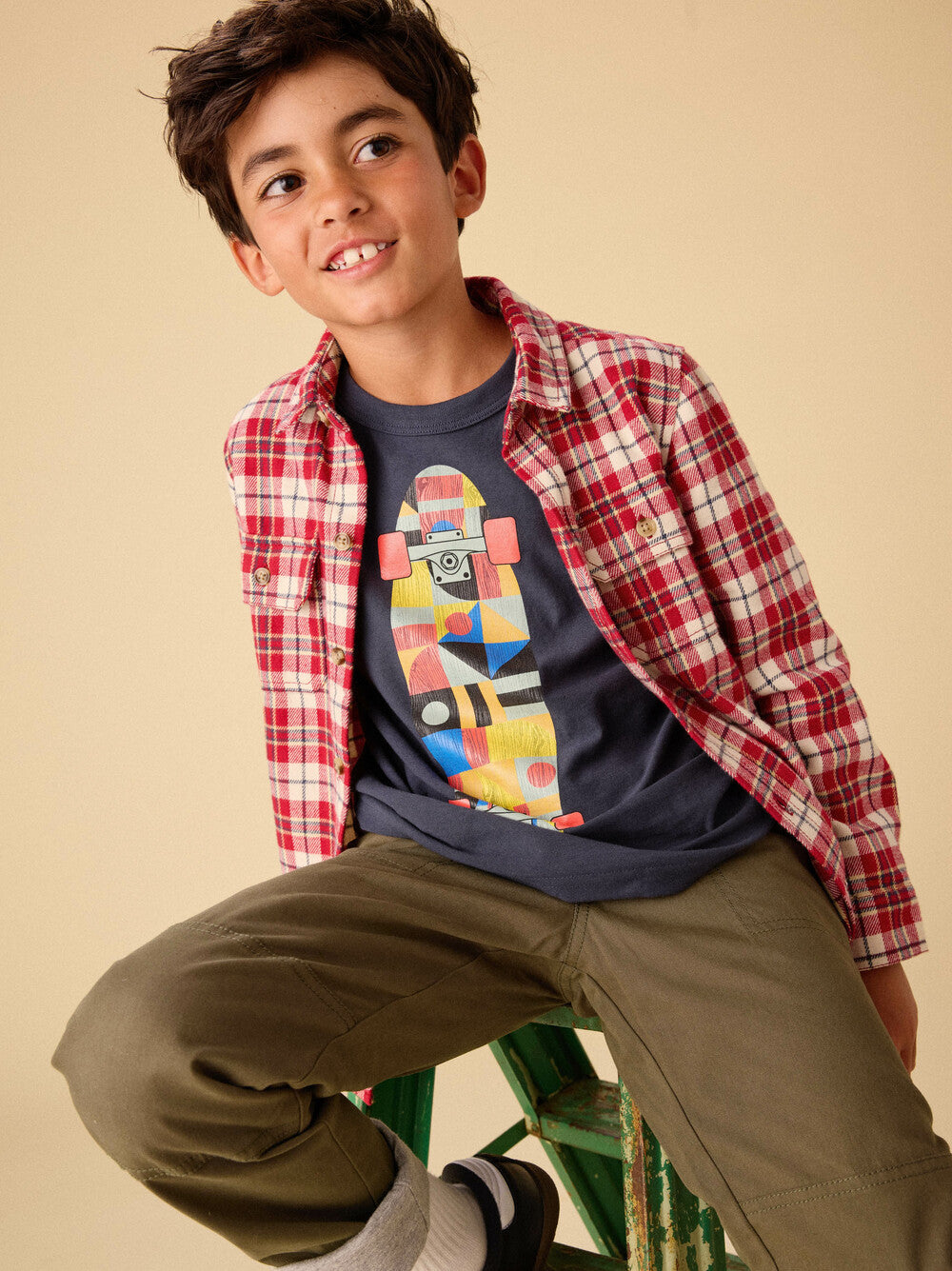 Long Sleeve Layered Graphic Tee | Skateboard