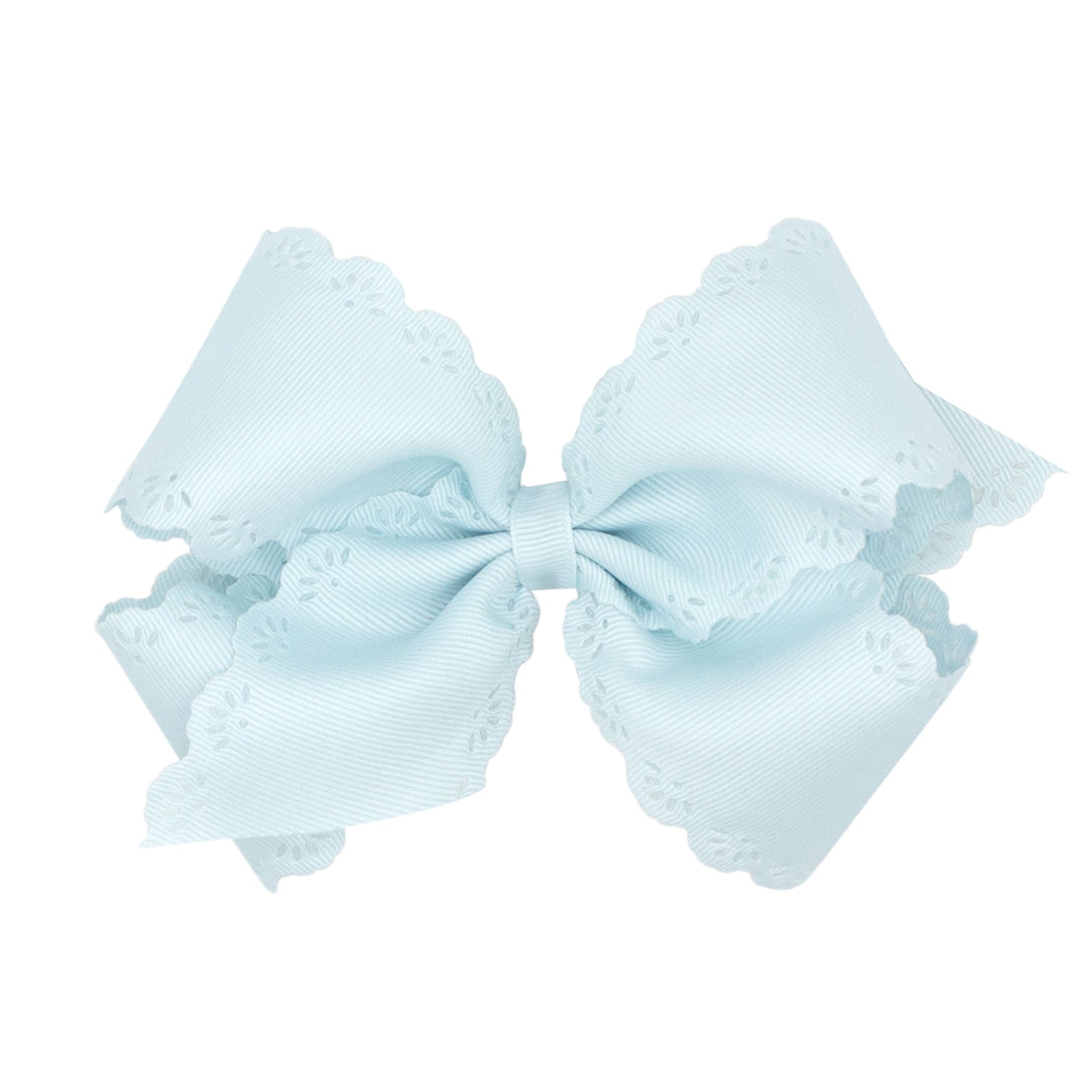 Grosgrain Floral Eyelet Embossed Hair Bow | Assorted