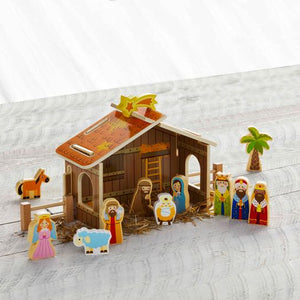 Wood Nativity Set