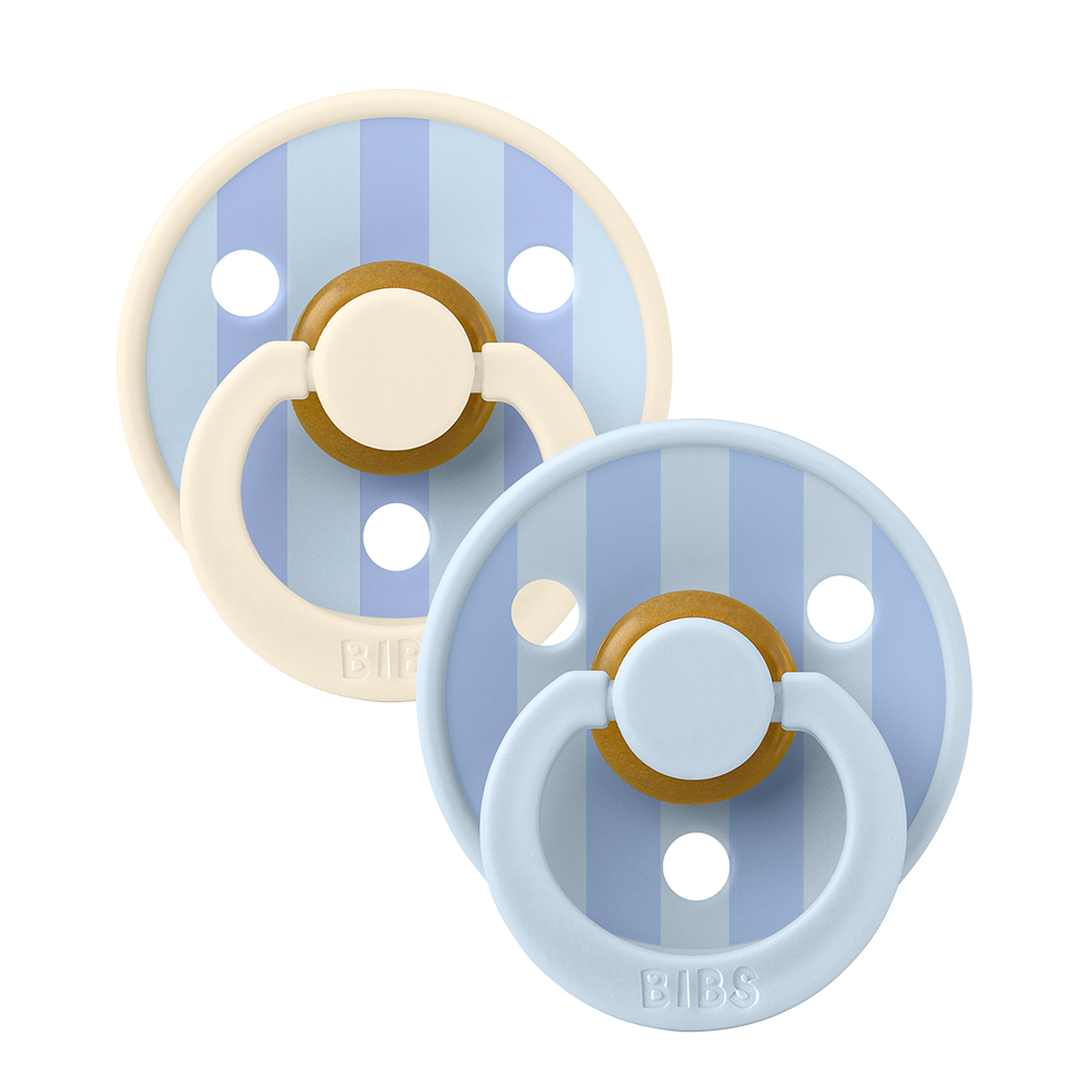 Studio Colour Natural Latex Pacifier 2 pack | Baby Blue / Dusty Blue Mix