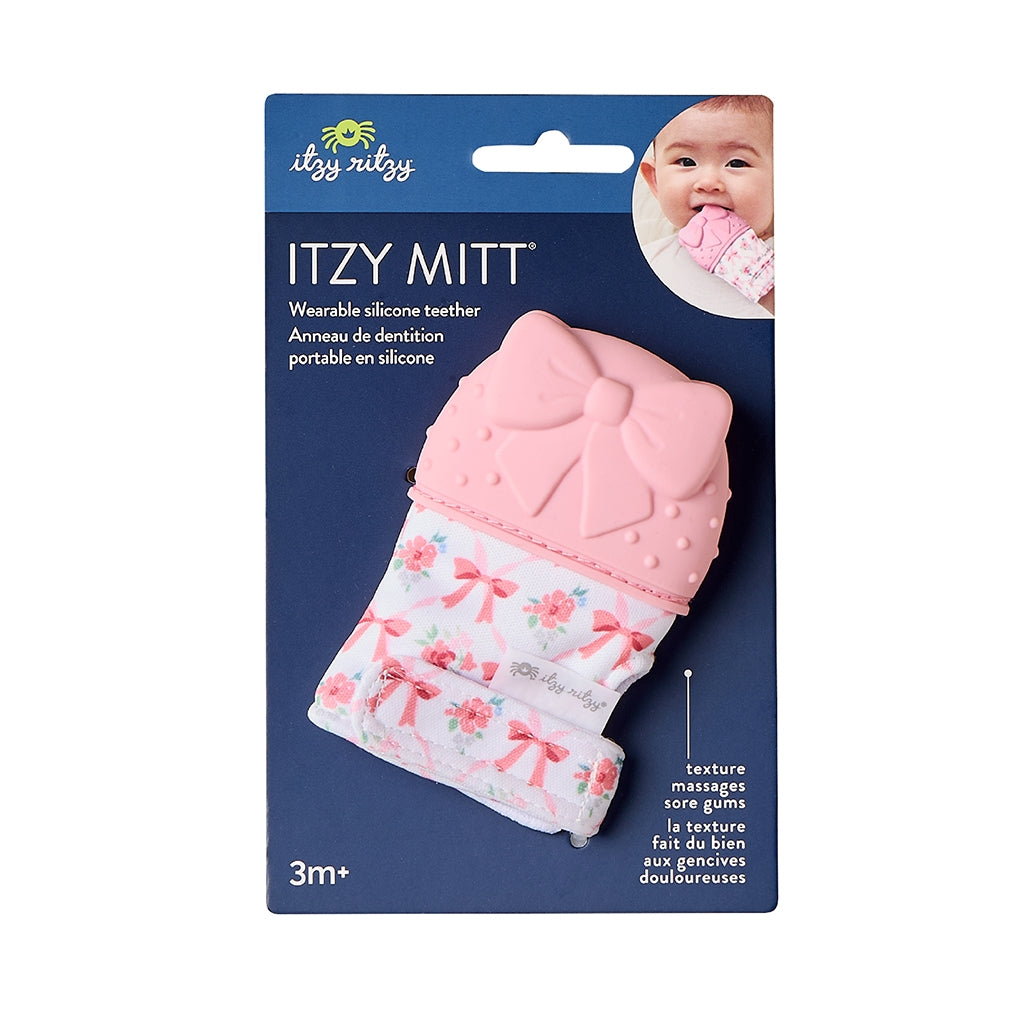 Itzy Mitt™ Silicone Teething Mitts | Bow