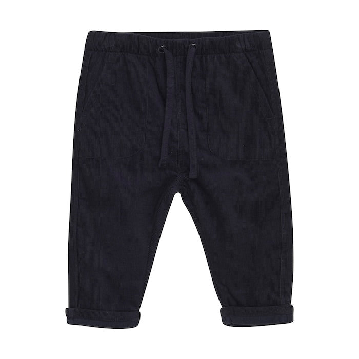 Baby Boys Rolled Cuff Corduroy Pants | Parisian Night Blue