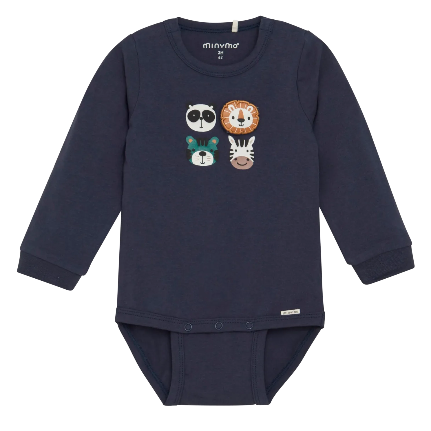 Long Sleeve Animal Faces Bodysuit | Parisian Night