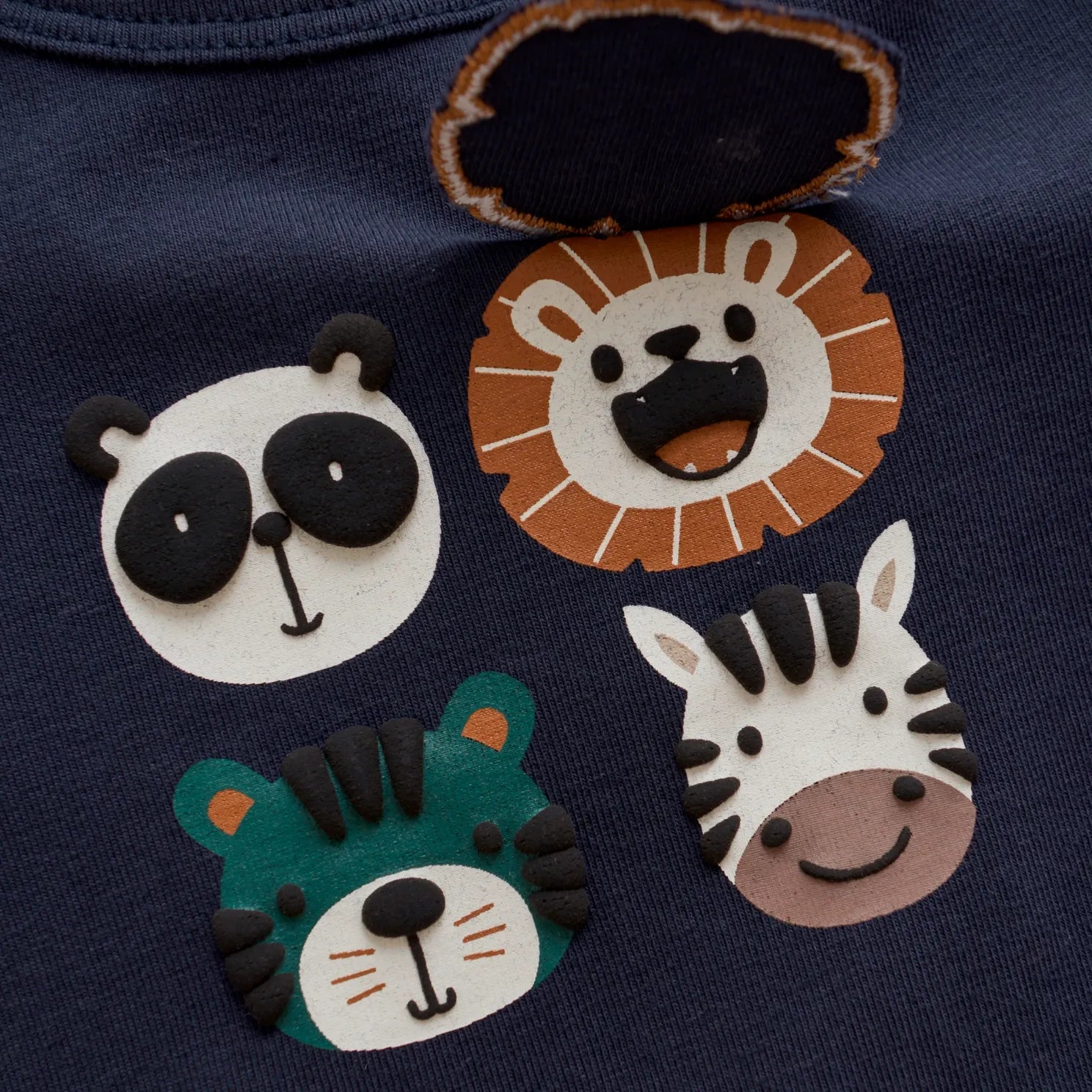 Long Sleeve Animal Faces Bodysuit | Parisian Night