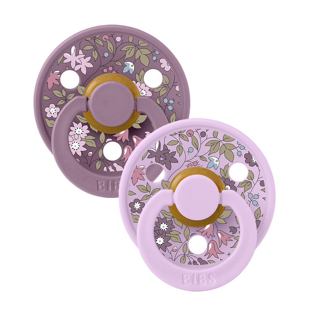 Bibs x Liberty Colour Natural Latex Pacifier 2 pack | Chamomile Lawn / Violet Sky Mix