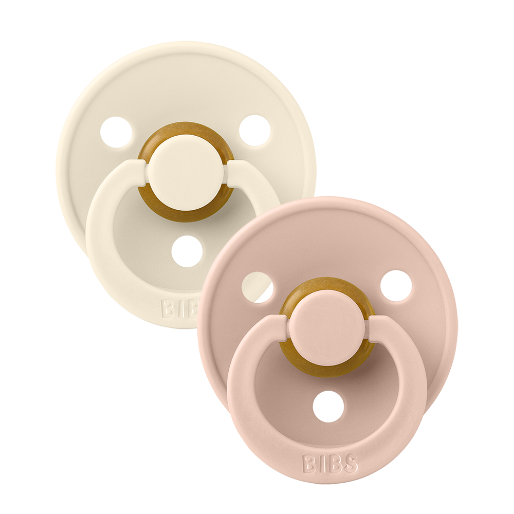 Colour Natural Latex Pacifier 2 pack | Ivory / Blush