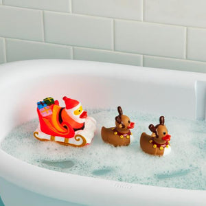 Santa & His Reinducks Bath Toy Set