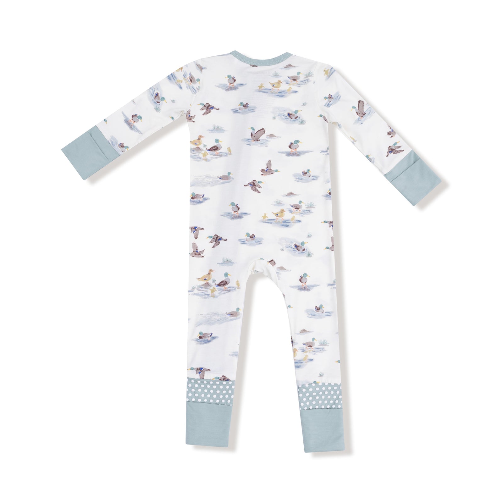 Migrating Mallards Bamboo 2 Way Zipper Romper