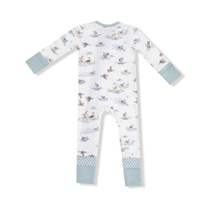 Migrating Mallards Bamboo 2 Way Zipper Romper