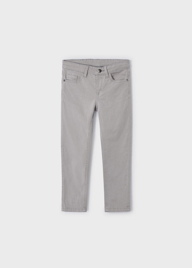 Boys Slim Fit 5 Pocket Pants | Chromium