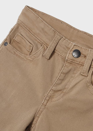 Boys Slim Fit 5 Pocket Pants | Cashew
